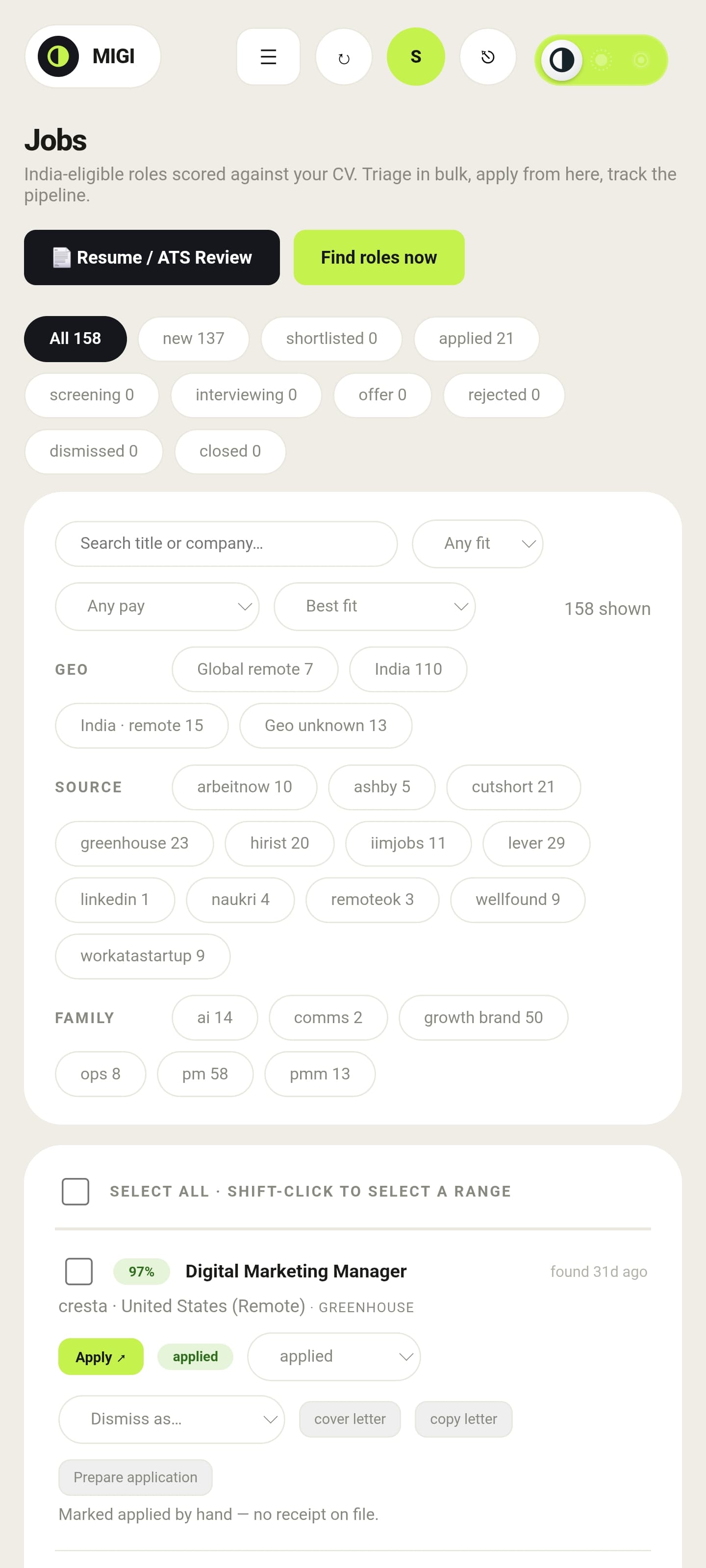 Version 1 jobs agent