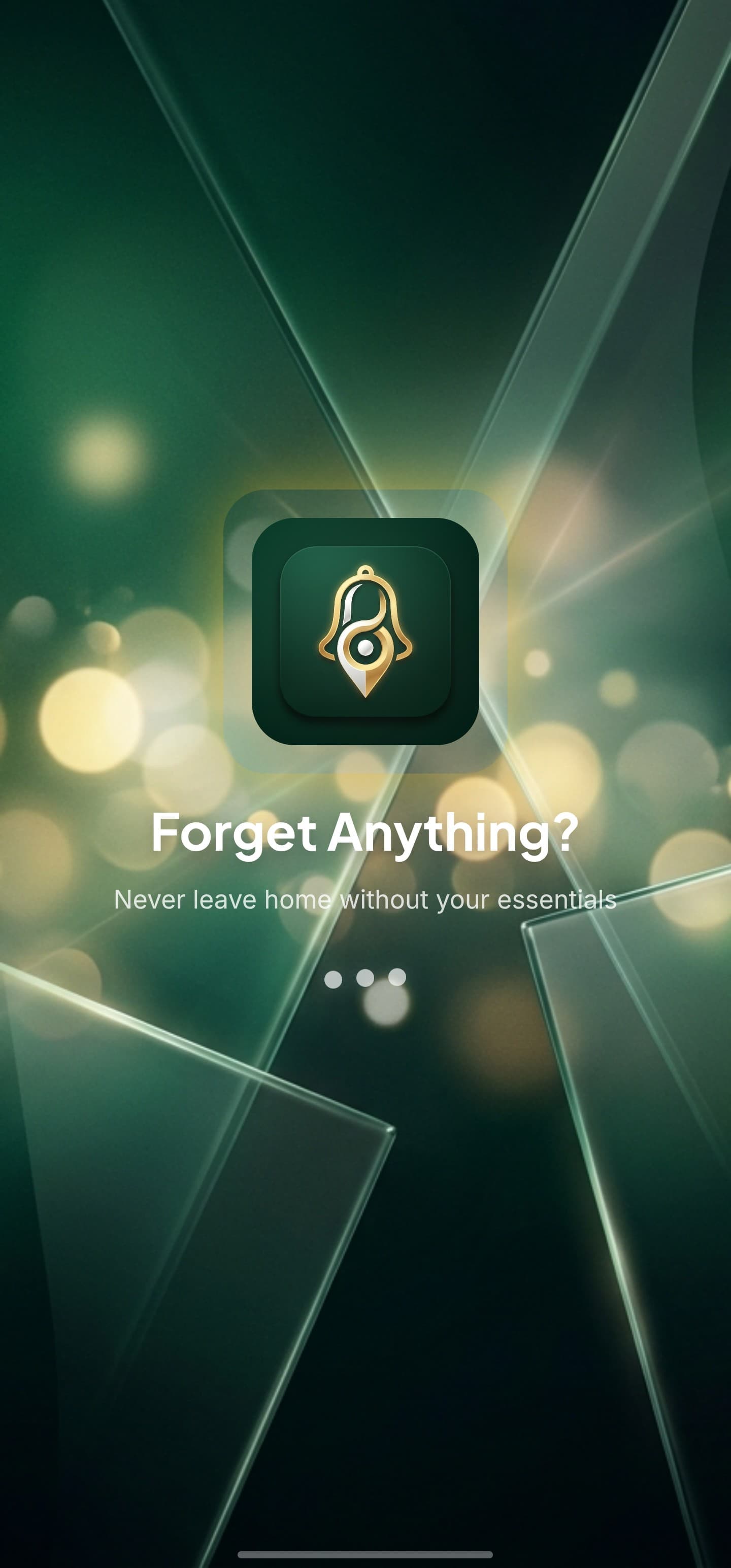 Welcome screen