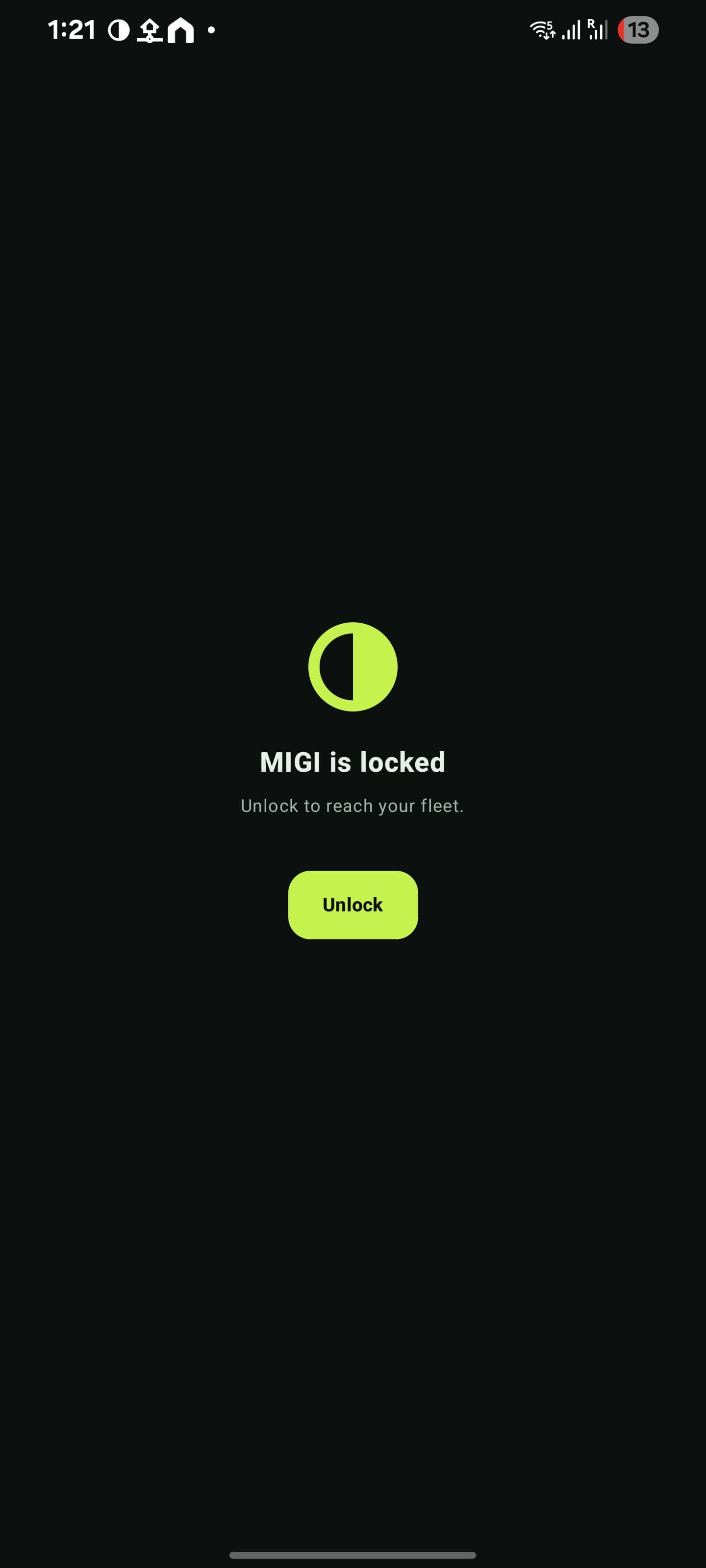 MIGI locked screen