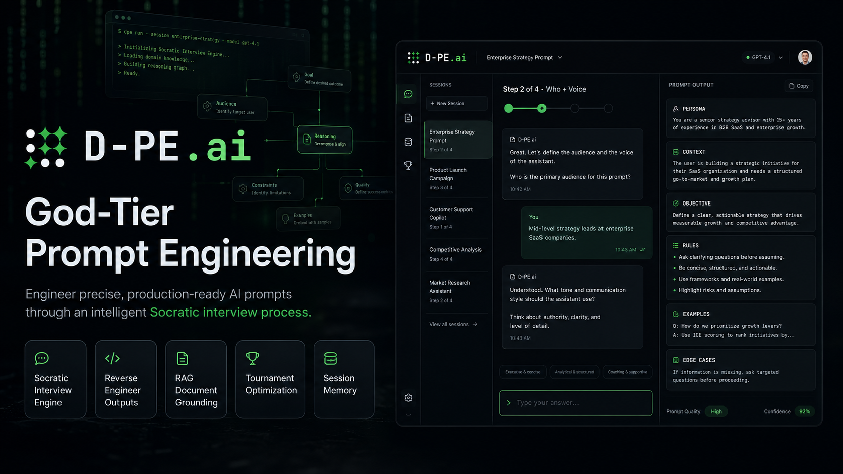 D-PE.ai landing page